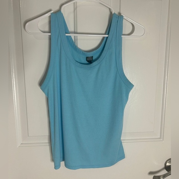Wild Fable Women's Tank-Top, Fitted, Light Blue, Size L (0323) - Picture 3 of 5